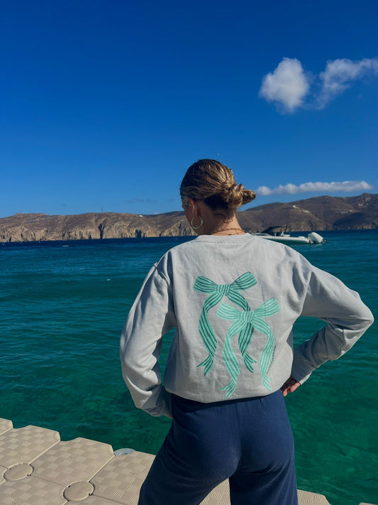 Bow sweater mave the brand strikjes trui achterkant print