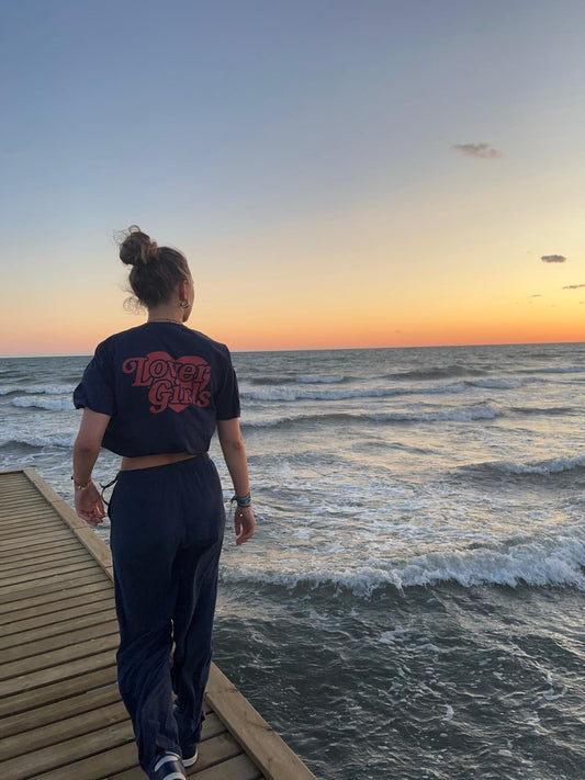 navy shirt lover girls mave the brand met tekst op achterkant